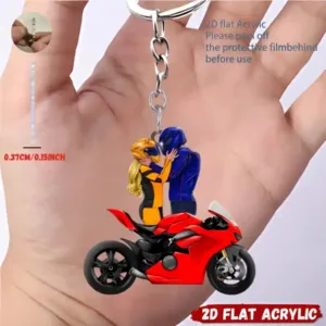 2d Motorcycle Keychain Moto Themed Pendant Kissing Couple Flat Acrylic Ornament Hanging Móc Treo Đeo Thoại, Standee, Móc Khoá In Theo Yêu Cầu, Chất Liệu Mica Dày 4mm, Kích Thước 5.5 Cm, Có In Test Mẫu 2d Motorcycle Keychain Moto Themed Pendant Kissing Couple Flat Acrylic Ornament Hanging Móc Treo Đeo Thoại, Standee, Móc Khoá In Theo Yêu Cầu, Chất Liệu Mica Dày 4mm, Kích Thước 5.5 Cm, Có In Test Mẫu