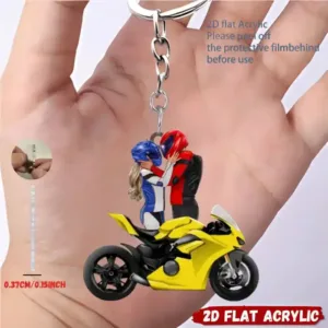 2d Motorcycle Keychain Moto Themed Pendant Kissing Couple Flat Acrylic Ornament Hanging Móc Treo Đeo Thoại, Standee, Móc Khoá In Theo Yêu Cầu, Chất Liệu Mica Dày 4mm, Kích Thước 5.5 Cm, Có In Test Mẫu 2d Motorcycle Keychain Moto Themed Pendant Kissing Couple Flat Acrylic Ornament Hanging Móc Treo Đeo Thoại, Standee, Móc Khoá In Theo Yêu Cầu, Chất Liệu Mica Dày 4mm, Kích Thước 5.5 Cm, Có In Test Mẫu