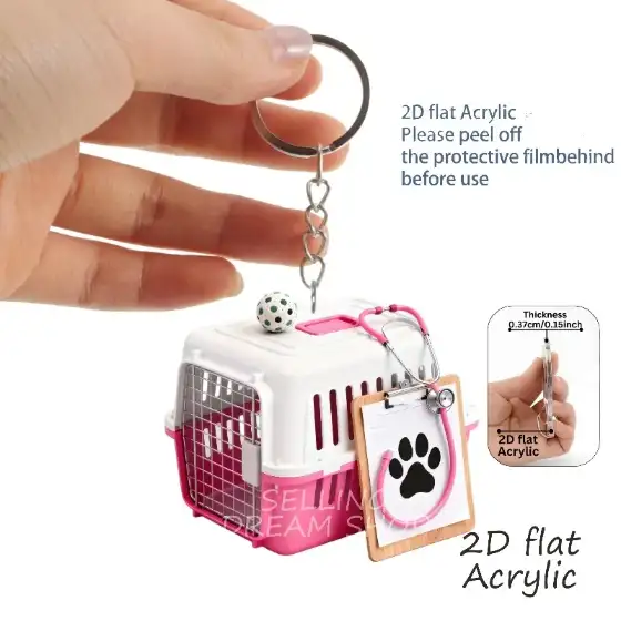 2d-pet-theme-keychain-acrylic-veterinary-var5-1789542732723-335 2d Pet Theme Keychain Acrylic Veterinary Care Pendant Car Keys For Women Backpacks Decor Home Móc Treo Đeo Thoại, Standee, Móc Khoá In Theo Yêu Cầu, Chất Liệu Mica Dày 4mm, Kích Thước 5.5 Cm, Có In Test Mẫu