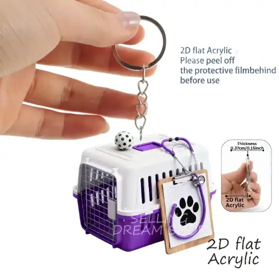 2d-pet-theme-keychain-acrylic-veterinary-var6-1789542748314-501 2d Pet Theme Keychain Acrylic Veterinary Care Pendant Car Keys For Women Backpacks Decor Home Móc Treo Đeo Thoại, Standee, Móc Khoá In Theo Yêu Cầu, Chất Liệu Mica Dày 4mm, Kích Thước 5.5 Cm, Có In Test Mẫu