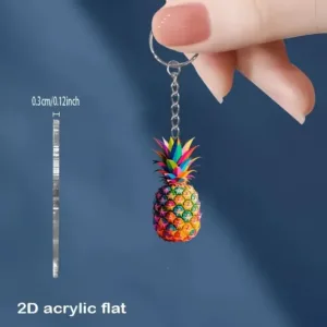 2d Pineapple With Glasses Keychain Creative Acrylic Pendant Flat Hanging Ornaments Decoration Móc Treo Đeo Thoại, Standee, Móc Khoá In Theo Yêu Cầu, Chất Liệu Mica Dày 4mm, Kích Thước 5.5 Cm, Có In Test Mẫu 2d Pineapple With Glasses Keychain Creative Acrylic Pendant Flat Hanging Ornaments Decoration Móc Treo Đeo Thoại, Standee, Móc Khoá In Theo Yêu Cầu, Chất Liệu Mica Dày 4mm, Kích Thước 5.5 Cm, Có In Test Mẫu