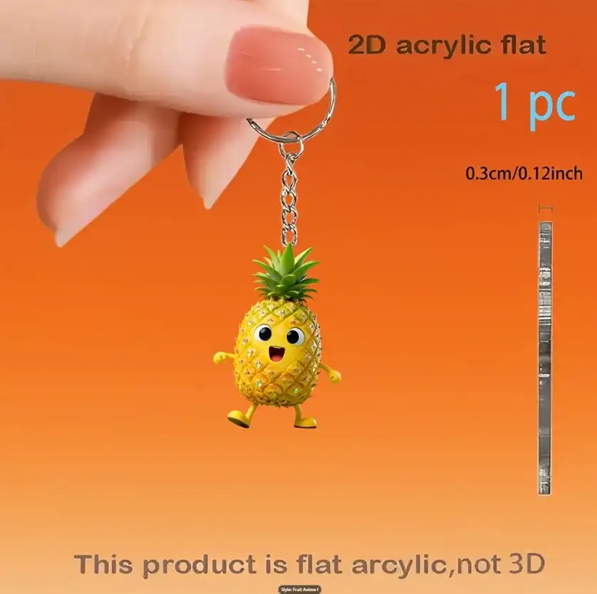 2d-pineapple-with-glasses-keychain-creat-var5-1789470122271-556 2d Pineapple With Glasses Keychain Creative Acrylic Pendant Flat Hanging Ornaments Decoration Móc Treo Đeo Thoại, Standee, Móc Khoá In Theo Yêu Cầu, Chất Liệu Mica Dày 4mm, Kích Thước 5.5 Cm, Có In Test Mẫu