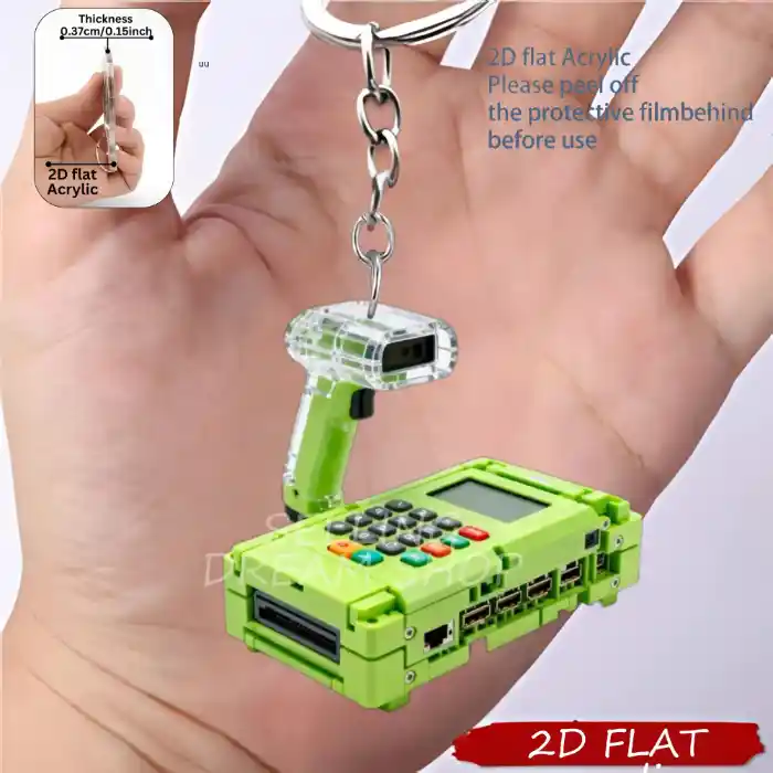 2d Pos Machine Keychain Cash Register Acrylic Pendant 5 Options Good Omen Lucky Car Key Móc Treo Đeo Thoại, Standee, Móc Khoá In Theo Yêu Cầu, Chất Liệu Mica Dày 4mm, Kích Thước 5.5 Cm, Có In Test Mẫu