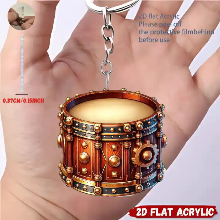 2d Punk Musical Keychain Music Lovers Pattern Pendant Flat Acrylic Ornament Charms Hanging Móc Treo Đeo Thoại, Standee, Móc Khoá In Theo Yêu Cầu, Chất Liệu Mica Dày 4mm, Kích Thước 5.5 Cm, Có In Test Mẫu