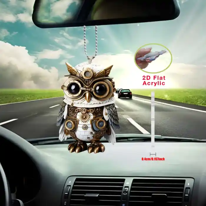 2d Punk Owl Pendant 1/4pcs Acrylic Hanging Accessory Car Ornament Wallets Keychain Interior Móc Treo Đeo Thoại, Standee, Móc Khoá In Theo Yêu Cầu, Chất Liệu Mica Dày 4mm, Kích Thước 5.5 Cm, Có In Test Mẫu