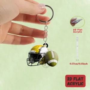 2d Rugby Helmet Keychain American Football Theme Pendant Flat Acrylic Ornament Charms Hanging Móc Treo Đeo Thoại, Standee, Móc Khoá In Theo Yêu Cầu, Chất Liệu Mica Dày 4mm, Kích Thước 5.5 Cm, Có In Test Mẫu 2d Rugby Helmet Keychain American Football Theme Pendant Flat Acrylic Ornament Charms Hanging Móc Treo Đeo Thoại, Standee, Móc Khoá In Theo Yêu Cầu, Chất Liệu Mica Dày 4mm, Kích Thước 5.5 Cm, Có In Test Mẫu