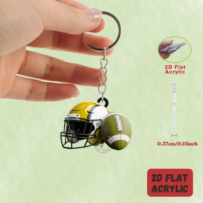 2d-rugby-helmet-keychain-american-footba-var2-1789470221866-37 2d Rugby Helmet Keychain American Football Theme Pendant Flat Acrylic Ornament Charms Hanging Móc Treo Đeo Thoại, Standee, Móc Khoá In Theo Yêu Cầu, Chất Liệu Mica Dày 4mm, Kích Thước 5.5 Cm, Có In Test Mẫu