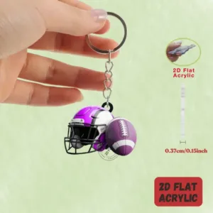 2d Rugby Helmet Keychain American Football Theme Pendant Flat Acrylic Ornament Charms Hanging Móc Treo Đeo Thoại, Standee, Móc Khoá In Theo Yêu Cầu, Chất Liệu Mica Dày 4mm, Kích Thước 5.5 Cm, Có In Test Mẫu 2d Rugby Helmet Keychain American Football Theme Pendant Flat Acrylic Ornament Charms Hanging Móc Treo Đeo Thoại, Standee, Móc Khoá In Theo Yêu Cầu, Chất Liệu Mica Dày 4mm, Kích Thước 5.5 Cm, Có In Test Mẫu