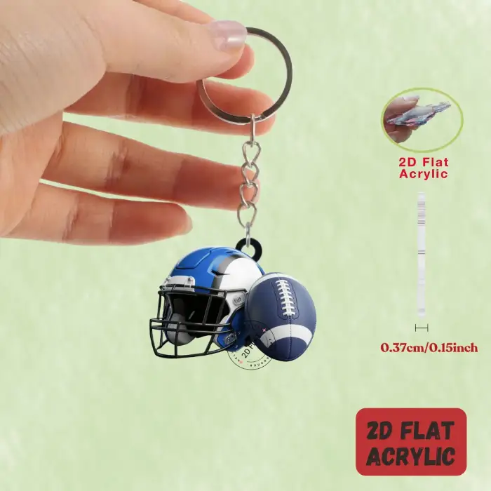 2d-rugby-helmet-keychain-american-footba-var5-1789470276061-377 2d Rugby Helmet Keychain American Football Theme Pendant Flat Acrylic Ornament Charms Hanging Móc Treo Đeo Thoại, Standee, Móc Khoá In Theo Yêu Cầu, Chất Liệu Mica Dày 4mm, Kích Thước 5.5 Cm, Có In Test Mẫu