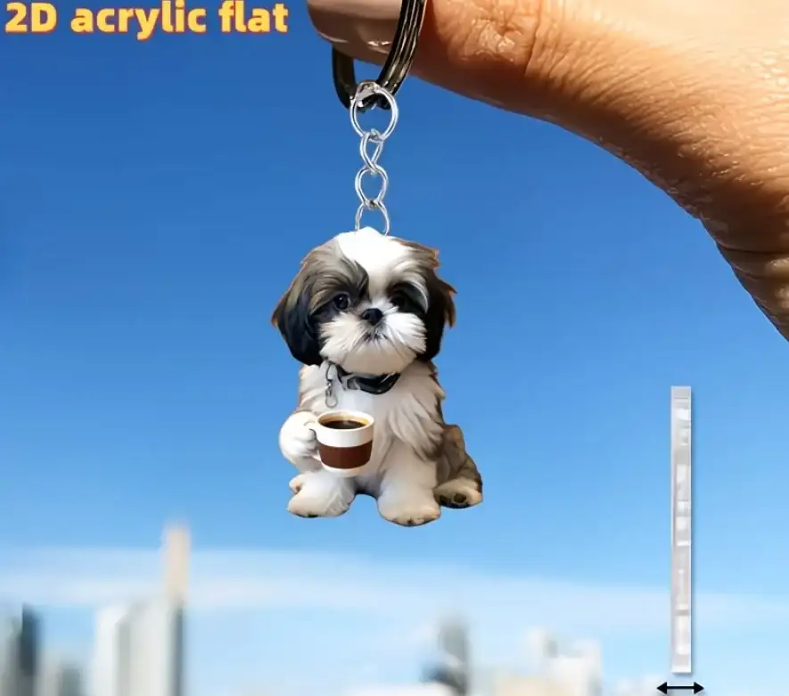 2d-shih-tzu-keychain-cute-dog-acrylic-pe-var3-1789449243259-20 2d Shih Tzu Keychain Cute Dog Acrylic Pendant Puppy Versatile Charm Decor For Car Mirror Móc Treo Đeo Thoại, Standee, Móc Khoá In Theo Yêu Cầu, Chất Liệu Mica Dày 4mm, Kích Thước 5.5 Cm, Có In Test Mẫu