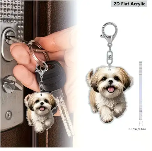 2d-shih-tzu-keychain-cute-dog-acrylic-pe-var4-1789449249216-696 2d Shih Tzu Keychain Cute Dog Acrylic Pendant Puppy Versatile Charm Decor For Car Mirror Móc Treo Đeo Thoại, Standee, Móc Khoá In Theo Yêu Cầu, Chất Liệu Mica Dày 4mm, Kích Thước 5.5 Cm, Có In Test Mẫu
