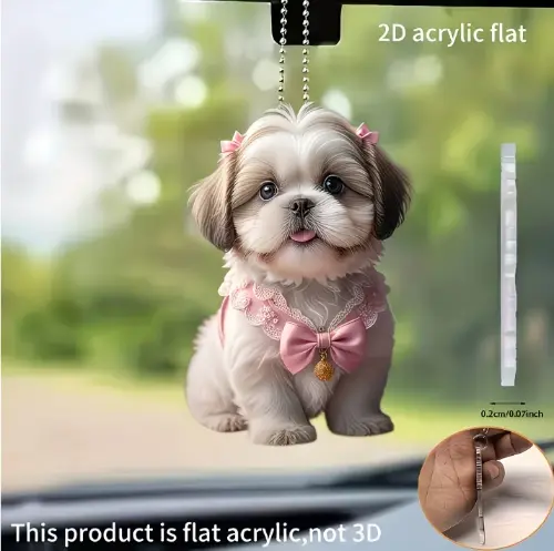 2d-shih-tzu-keychain-cute-dog-acrylic-pe-var5-1789449258568-319 2d Shih Tzu Keychain Cute Dog Acrylic Pendant Puppy Versatile Charm Decor For Car Mirror Móc Treo Đeo Thoại, Standee, Móc Khoá In Theo Yêu Cầu, Chất Liệu Mica Dày 4mm, Kích Thước 5.5 Cm, Có In Test Mẫu