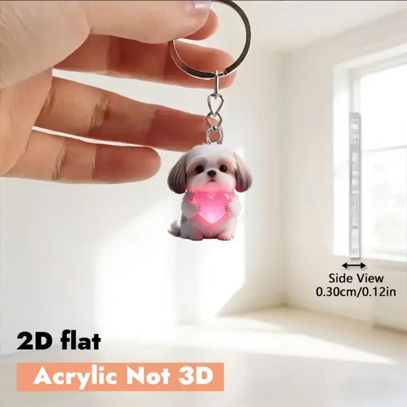 2d-shih-tzu-keychain-cute-dog-acrylic-pe-var6-1789449267258-969 2d Shih Tzu Keychain Cute Dog Acrylic Pendant Puppy Versatile Charm Decor For Car Mirror Móc Treo Đeo Thoại, Standee, Móc Khoá In Theo Yêu Cầu, Chất Liệu Mica Dày 4mm, Kích Thước 5.5 Cm, Có In Test Mẫu