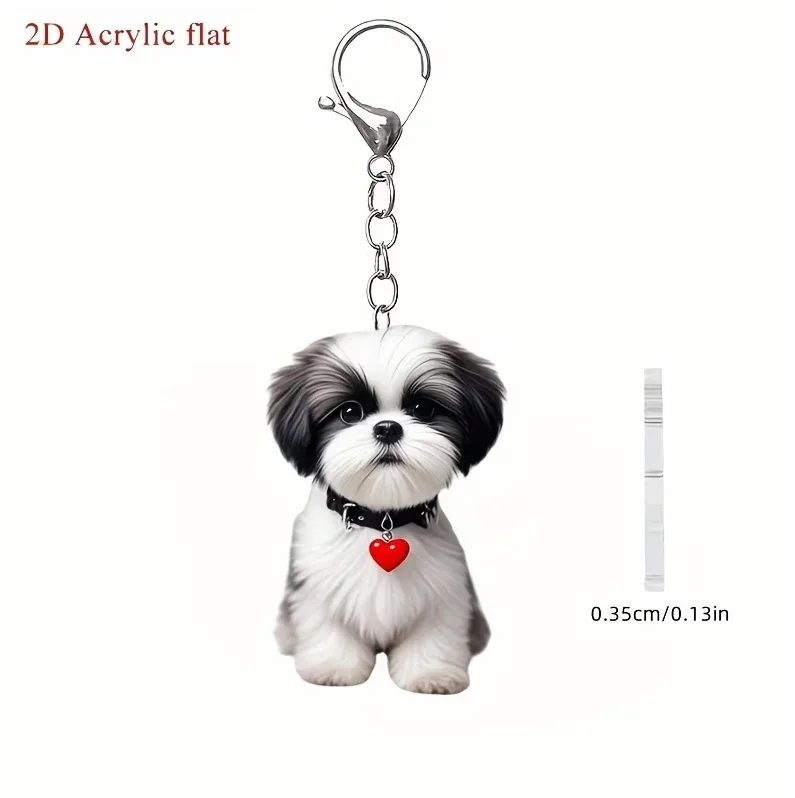 2d-shih-tzu-keychain-cute-dog-acrylic-pe-var7-1789449288959-578 2d Shih Tzu Keychain Cute Dog Acrylic Pendant Puppy Versatile Charm Decor For Car Mirror Móc Treo Đeo Thoại, Standee, Móc Khoá In Theo Yêu Cầu, Chất Liệu Mica Dày 4mm, Kích Thước 5.5 Cm, Có In Test Mẫu