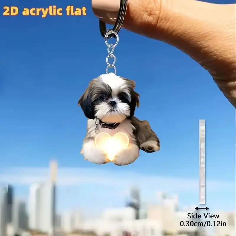 2d-shih-tzu-keychain-cute-dog-acrylic-pe-var8-1789449299167-479 2d Shih Tzu Keychain Cute Dog Acrylic Pendant Puppy Versatile Charm Decor For Car Mirror Móc Treo Đeo Thoại, Standee, Móc Khoá In Theo Yêu Cầu, Chất Liệu Mica Dày 4mm, Kích Thước 5.5 Cm, Có In Test Mẫu