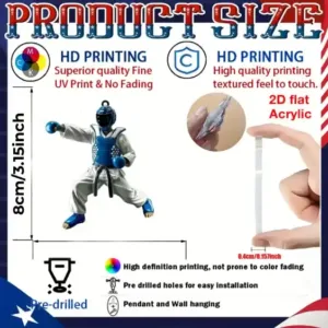 2d Taekwondo Suit Pendant Sports Themed Flat Keychain Acrylic Ornament Charm For Car Bags Móc Treo Đeo Thoại, Standee, Móc Khoá In Theo Yêu Cầu, Chất Liệu Mica Dày 4mm, Kích Thước 5.5 Cm, Có In Test Mẫu 2d Taekwondo Suit Pendant Sports Themed Flat Keychain Acrylic Ornament Charm For Car Bags Móc Treo Đeo Thoại, Standee, Móc Khoá In Theo Yêu Cầu, Chất Liệu Mica Dày 4mm, Kích Thước 5.5 Cm, Có In Test Mẫu