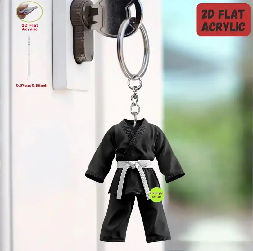 2d-taekwondo-uniform-keychain-sports-the-var2-1789459231770-337 2d Taekwondo Uniform Keychain Sports Theme With Belt Pendant Flat Acrylic Ornament Hanging Móc Treo Đeo Thoại, Standee, Móc Khoá In Theo Yêu Cầu, Chất Liệu Mica Dày 4mm, Kích Thước 5.5 Cm, Có In Test Mẫu