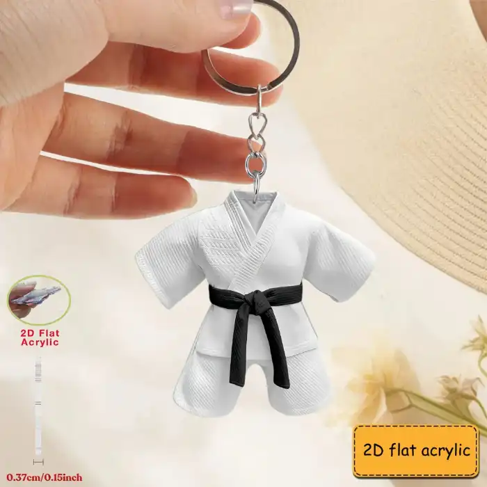 2d-taekwondo-uniform-keychain-sports-the-var3-1789459240066-880 2d Taekwondo Uniform Keychain Sports Theme With Belt Pendant Flat Acrylic Ornament Hanging Móc Treo Đeo Thoại, Standee, Móc Khoá In Theo Yêu Cầu, Chất Liệu Mica Dày 4mm, Kích Thước 5.5 Cm, Có In Test Mẫu