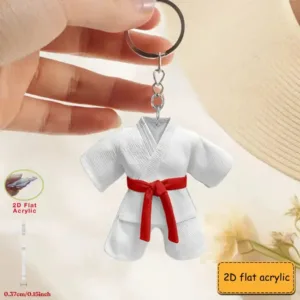 2d Taekwondo Uniform Keychain Sports Theme With Belt Pendant Flat Acrylic Ornament Hanging Móc Treo Đeo Thoại, Standee, Móc Khoá In Theo Yêu Cầu, Chất Liệu Mica Dày 4mm, Kích Thước 5.5 Cm, Có In Test Mẫu 2d Taekwondo Uniform Keychain Sports Theme With Belt Pendant Flat Acrylic Ornament Hanging Móc Treo Đeo Thoại, Standee, Móc Khoá In Theo Yêu Cầu, Chất Liệu Mica Dày 4mm, Kích Thước 5.5 Cm, Có In Test Mẫu