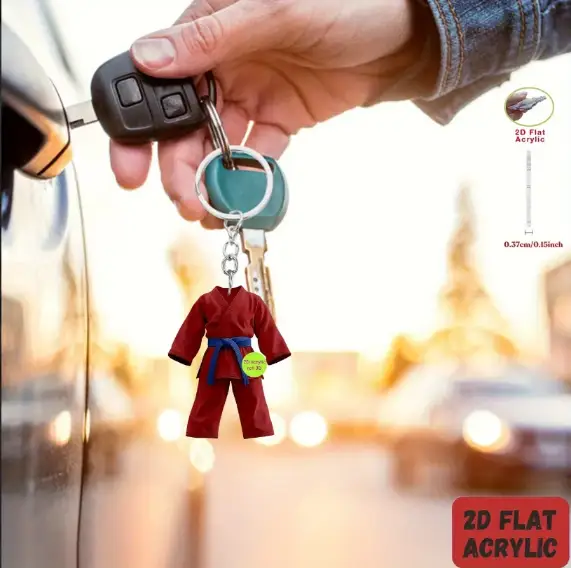 2d-taekwondo-uniform-keychain-sports-the-var6-1789459300377-432 2d Taekwondo Uniform Keychain Sports Theme With Belt Pendant Flat Acrylic Ornament Hanging Móc Treo Đeo Thoại, Standee, Móc Khoá In Theo Yêu Cầu, Chất Liệu Mica Dày 4mm, Kích Thước 5.5 Cm, Có In Test Mẫu