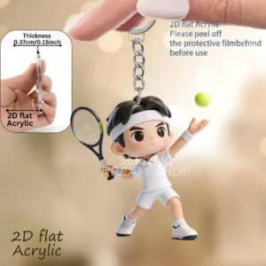 2d Vibrant Tennis Players Keychain 3/6pcs Sporty Theme Acrylic Pendant For Fans Ideal Móc Treo Đeo Thoại, Standee, Móc Khoá In Theo Yêu Cầu, Chất Liệu Mica Dày 4mm, Kích Thước 5.5 Cm, Có In Test Mẫu 2d Vibrant Tennis Players Keychain 3/6pcs Sporty Theme Acrylic Pendant For Fans Ideal Móc Treo Đeo Thoại, Standee, Móc Khoá In Theo Yêu Cầu, Chất Liệu Mica Dày 4mm, Kích Thước 5.5 Cm, Có In Test Mẫu