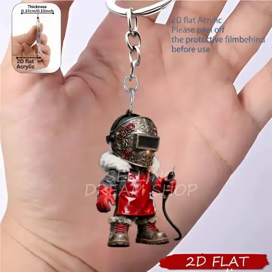 2d-welder-keychain-helmet-shield-acrylic-var3-1789547763363-819 2d Welder Keychain Helmet & Shield Acrylic Pendant Gift For Men Friends Students Tradesmen Móc Treo Đeo Thoại, Standee, Móc Khoá In Theo Yêu Cầu, Chất Liệu Mica Dày 4mm, Kích Thước 5.5 Cm, Có In Test Mẫu