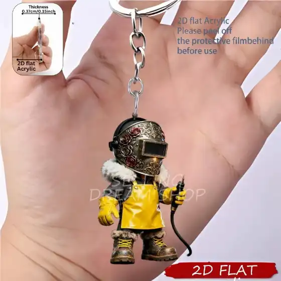 2d-welder-keychain-helmet-shield-acrylic-var5-1789547788761-444 2d Welder Keychain Helmet & Shield Acrylic Pendant Gift For Men Friends Students Tradesmen Móc Treo Đeo Thoại, Standee, Móc Khoá In Theo Yêu Cầu, Chất Liệu Mica Dày 4mm, Kích Thước 5.5 Cm, Có In Test Mẫu