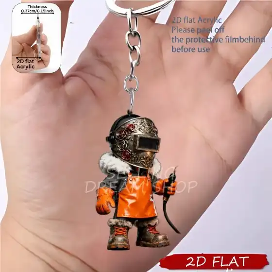 2d-welder-keychain-helmet-shield-acrylic-var8-1789547853109-884 2d Welder Keychain Helmet & Shield Acrylic Pendant Gift For Men Friends Students Tradesmen Móc Treo Đeo Thoại, Standee, Móc Khoá In Theo Yêu Cầu, Chất Liệu Mica Dày 4mm, Kích Thước 5.5 Cm, Có In Test Mẫu