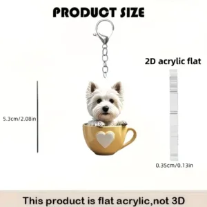 2d West Highland Keychain White Terrier Pendant Flat Acrylic Ornament Charms For Car Bag Móc Treo Đeo Thoại, Standee, Móc Khoá In Theo Yêu Cầu, Chất Liệu Mica Dày 4mm, Kích Thước 5.5 Cm, Có In Test Mẫu 2d West Highland Keychain White Terrier Pendant Flat Acrylic Ornament Charms For Car Bag Móc Treo Đeo Thoại, Standee, Móc Khoá In Theo Yêu Cầu, Chất Liệu Mica Dày 4mm, Kích Thước 5.5 Cm, Có In Test Mẫu