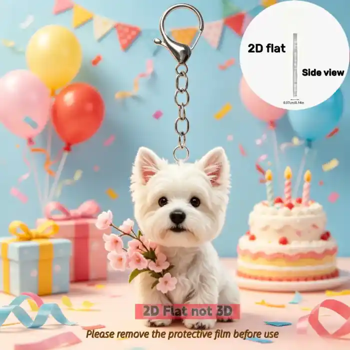 2d-west-highland-keychain-white-terrier-var3-1789457508179-799 2d West Highland Keychain White Terrier Pendant Flat Acrylic Ornament Charms For Car Bag Móc Treo Đeo Thoại, Standee, Móc Khoá In Theo Yêu Cầu, Chất Liệu Mica Dày 4mm, Kích Thước 5.5 Cm, Có In Test Mẫu