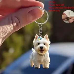 2d West Highland Keychain White Terrier Pendant Flat Acrylic Ornament Charms For Car Bag Móc Treo Đeo Thoại, Standee, Móc Khoá In Theo Yêu Cầu, Chất Liệu Mica Dày 4mm, Kích Thước 5.5 Cm, Có In Test Mẫu 2d West Highland Keychain White Terrier Pendant Flat Acrylic Ornament Charms For Car Bag Móc Treo Đeo Thoại, Standee, Móc Khoá In Theo Yêu Cầu, Chất Liệu Mica Dày 4mm, Kích Thước 5.5 Cm, Có In Test Mẫu