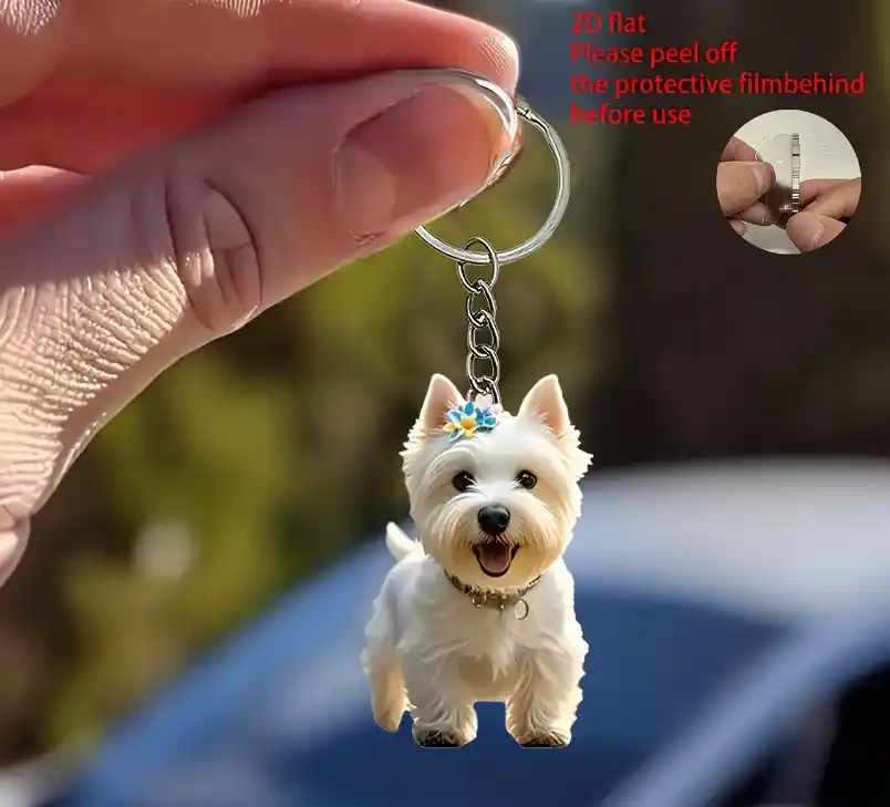 2d-west-highland-keychain-white-terrier-var5-1789457524027-270 2d West Highland Keychain White Terrier Pendant Flat Acrylic Ornament Charms For Car Bag Móc Treo Đeo Thoại, Standee, Móc Khoá In Theo Yêu Cầu, Chất Liệu Mica Dày 4mm, Kích Thước 5.5 Cm, Có In Test Mẫu