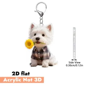 2d West Highland Keychain White Terrier Pendant Flat Acrylic Ornament Charms For Car Bag Móc Treo Đeo Thoại, Standee, Móc Khoá In Theo Yêu Cầu, Chất Liệu Mica Dày 4mm, Kích Thước 5.5 Cm, Có In Test Mẫu 2d West Highland Keychain White Terrier Pendant Flat Acrylic Ornament Charms For Car Bag Móc Treo Đeo Thoại, Standee, Móc Khoá In Theo Yêu Cầu, Chất Liệu Mica Dày 4mm, Kích Thước 5.5 Cm, Có In Test Mẫu