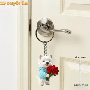 2d West Highland Keychain White Terrier Pendant Flat Acrylic Ornament Charms For Car Bag Móc Treo Đeo Thoại, Standee, Móc Khoá In Theo Yêu Cầu, Chất Liệu Mica Dày 4mm, Kích Thước 5.5 Cm, Có In Test Mẫu 2d West Highland Keychain White Terrier Pendant Flat Acrylic Ornament Charms For Car Bag Móc Treo Đeo Thoại, Standee, Móc Khoá In Theo Yêu Cầu, Chất Liệu Mica Dày 4mm, Kích Thước 5.5 Cm, Có In Test Mẫu