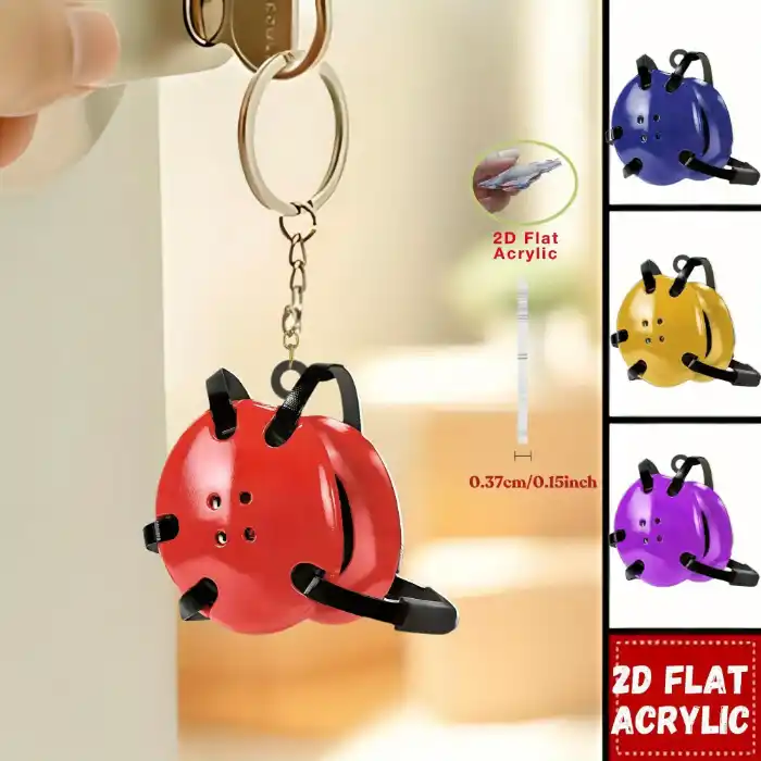 2d Wrestling Helmet Keychain,flat Acrylic Pendant,sport Themed Ornament Charms,hanging Móc Treo Đeo Thoại, Standee, Móc Khoá In Theo Yêu Cầu, Chất Liệu Mica Dày 4mm, Kích Thước 5.5 Cm, Có In Test Mẫu