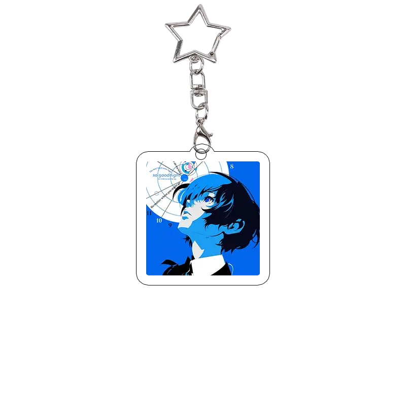 9pcs P5 Acrylic Keychain Cosplay Props Joker Decor Ren Amamiya Keyring Anime Cartoon Game Móc Treo Đeo Thoại, Standee, Móc Khoá In Theo Yêu Cầu, Chất Liệu Mica Dày 4mm, Kích Thước 5.5 Cm, Có In Test Mẫu