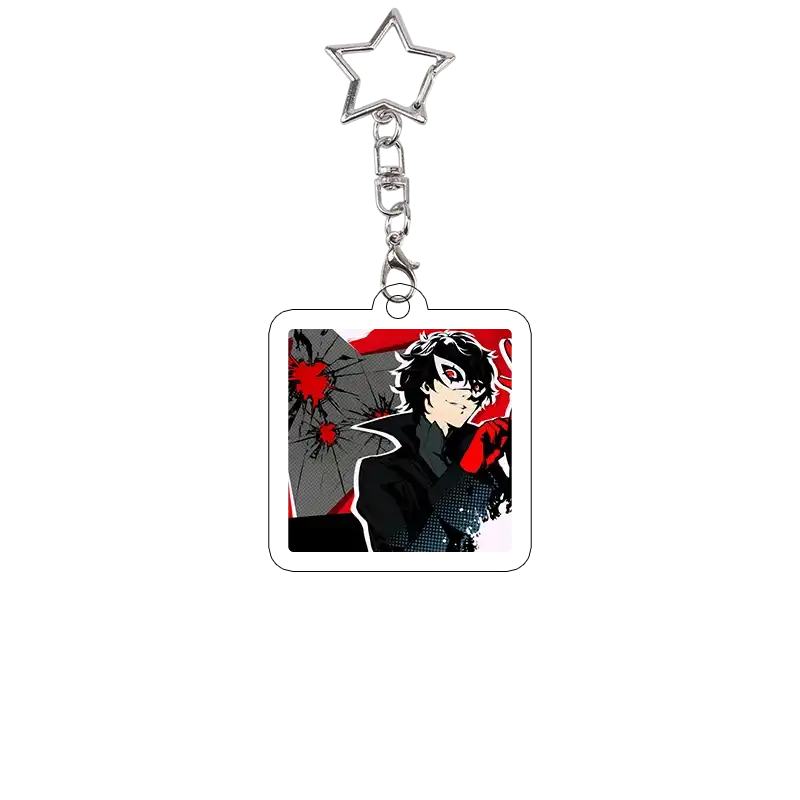 9pcs-p5-acrylic-keychain-cosplay-props-j-var3-1789646599489-629 9pcs P5 Acrylic Keychain Cosplay Props Joker Decor Ren Amamiya Keyring Anime Cartoon Game Móc Treo Đeo Thoại, Standee, Móc Khoá In Theo Yêu Cầu, Chất Liệu Mica Dày 4mm, Kích Thước 5.5 Cm, Có In Test Mẫu