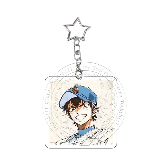Ace Of Diamond Backpack Charm Eijun Sawamura Acrylic Keychain Kazuya Miyuki Pendant Keyring Móc Treo Đeo Thoại, Standee, Móc Khoá In Theo Yêu Cầu, Chất Liệu Mica Dày 4mm, Kích Thước 5.5 Cm, Có In Test Mẫu