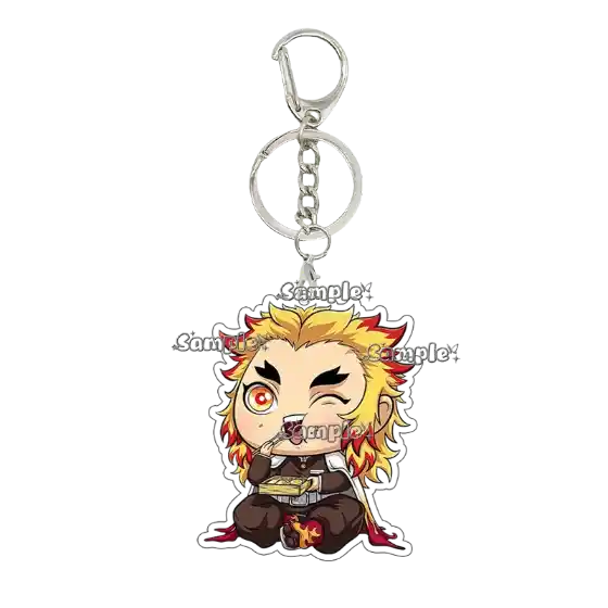 Acrylic Anime Cartoon Kamado Nezuko Agatsuma Tanjiro Giyuu Q Version Keychain Game Móc Treo Đeo Thoại, Standee, Móc Khoá In Theo Yêu Cầu, Chất Liệu Mica Dày 4mm, Kích Thước 5.5 Cm, Có In Test Mẫu