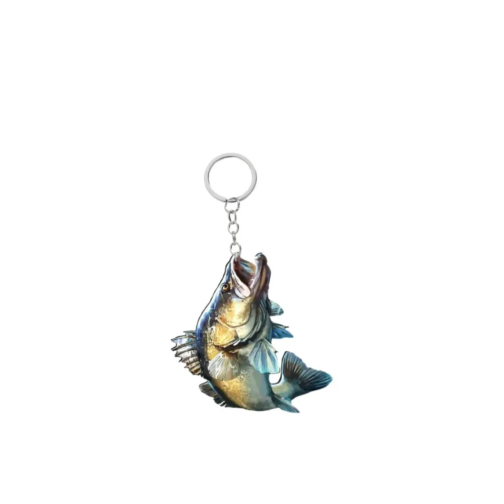 acrylic-bass-keychain-fish-animal-keycha-var5-1789457106951-176 Acrylic Bass Keychain Fish Animal Keychain Fishing Enthusiast Bag Car Mirror Pendant Hanging Móc Treo Đeo Thoại, Standee, Móc Khoá In Theo Yêu Cầu, Chất Liệu Mica Dày 4mm, Kích Thước 5.5 Cm, Có In Test Mẫu