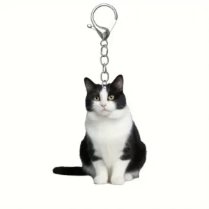 Acrylic Black And White Cat Fun Keychain Meme Pendant Special Design Animal Key Ring Charm Móc Treo Đeo Thoại, Standee, Móc Khoá In Theo Yêu Cầu, Chất Liệu Mica Dày 4mm, Kích Thước 5.5 Cm, Có In Test Mẫu Acrylic Black And White Cat Fun Keychain Meme Pendant Special Design Animal Key Ring Charm Móc Treo Đeo Thoại, Standee, Móc Khoá In Theo Yêu Cầu, Chất Liệu Mica Dày 4mm, Kích Thước 5.5 Cm, Có In Test Mẫu