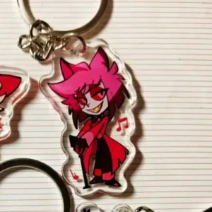 Acrylic Keychain Creative Helluva Boss Student Decor Accessories Alastor Pendant Key Ring Móc Treo Đeo Thoại, Standee, Móc Khoá In Theo Yêu Cầu, Chất Liệu Mica Dày 4mm, Kích Thước 5.5 Cm, Có In Test Mẫu