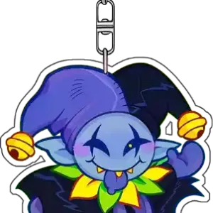 Acrylic Keychain For Deltarune Jevil Queen Q Version Anime Cartoons Backpack Decoration Móc Treo Đeo Thoại, Standee, Móc Khoá In Theo Yêu Cầu, Chất Liệu Mica Dày 4mm, Kích Thước 5.5 Cm, Có In Test Mẫu