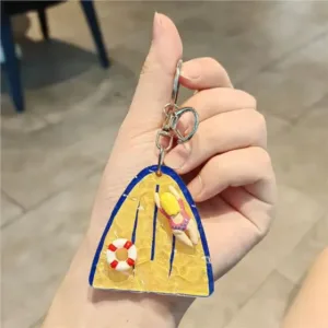Acrylic Swimmer Girl Pool Keychain, Swimming Ring Figure Pendant, Decorative Backpack Bag Móc Treo Đeo Thoại, Standee, Móc Khoá In Theo Yêu Cầu, Chất Liệu Mica Dày 4mm, Kích Thước 5.5 Cm, Có In Test Mẫu