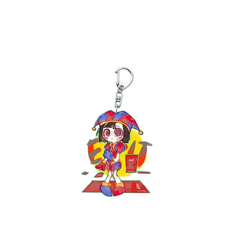 Amazing Circus Acrylic Keychain Child Anime Cartoon Decorate Bag Pendant Accessories Keyring Móc Treo Đeo Thoại, Standee, Móc Khoá In Theo Yêu Cầu, Chất Liệu Mica Dày 4mm, Kích Thước 5.5 Cm, Có In Test Mẫu