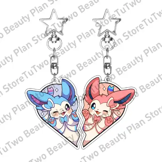 anime-2pcs-cartoon-eevee-leafeon-vaporeo-var3-1789536163336-660 Anime 2pcs Cartoon Eevee Leafeon Vaporeon Flareon Couple Keychain Acrylic Pendant Girl Boy Móc Treo Đeo Thoại, Standee, Móc Khoá In Theo Yêu Cầu, Chất Liệu Mica Dày 4mm, Kích Thước 5.5 Cm, Có In Test Mẫu