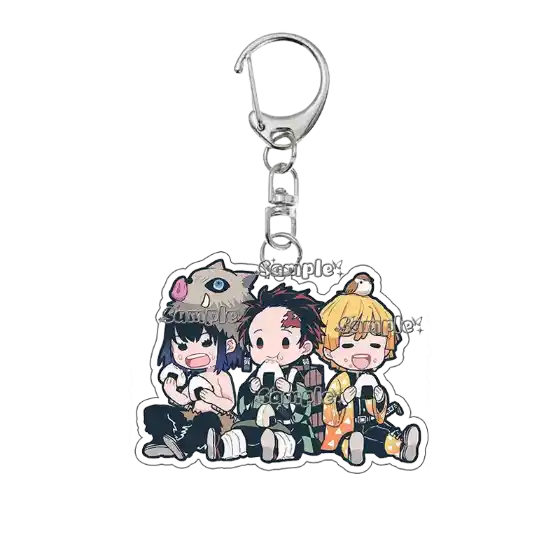 Anime Acrylic Cartoon Agatsuma Zenitsu Tsuyuri Kanawo Keychain Accessories Bag Keyrings Móc Treo Đeo Thoại, Standee, Móc Khoá In Theo Yêu Cầu, Chất Liệu Mica Dày 4mm, Kích Thước 5.5 Cm, Có In Test Mẫu