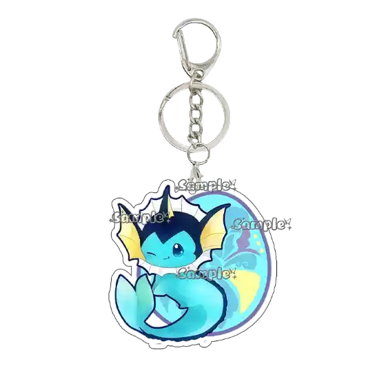 Anime Acrylic Eevee Keychains Pendant Car Key Chain Vaporeon Leafeon Sylveon Espeon Umbreon Móc Treo Đeo Thoại, Standee, Móc Khoá In Theo Yêu Cầu, Chất Liệu Mica Dày 4mm, Kích Thước 5.5 Cm, Có In Test Mẫu