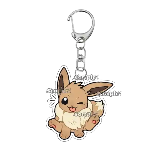 Anime Acrylic Eevee Umbreon Keychain Pendant Cartoon Kawaii Flareon Espeon Sylveon Ecoration Móc Treo Đeo Thoại, Standee, Móc Khoá In Theo Yêu Cầu, Chất Liệu Mica Dày 4mm, Kích Thước 5.5 Cm, Có In Test Mẫu