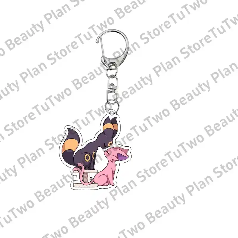Anime Acrylic Kawaii Character Eevee Jolteon Flareon Espeon Family Pendant Jewelry Keychain Móc Treo Đeo Thoại, Standee, Móc Khoá In Theo Yêu Cầu, Chất Liệu Mica Dày 4mm, Kích Thước 5.5 Cm, Có In Test Mẫu